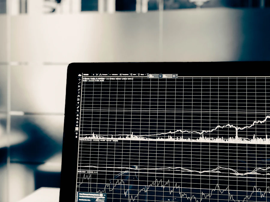 Tela de computador exibindo métricas e linhas de registro de sistema